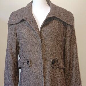 Women's Brown Wool Winter Coat Size 10